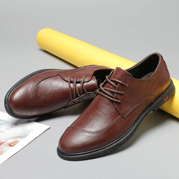 Originálne kožené topánky Mužov Šaty topánky Business casual obuv veľkosť 35-46 Oxford obuv pre mužov, kožené topánky zapatos de hombre