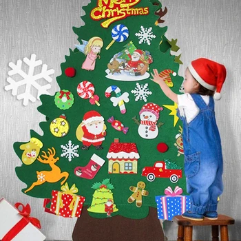 Urob si sám Cítil Vianočný Stromček s Odnímateľnou Ozdoby Veselé Vianočné Dekorácie pre Domov Navidad Darčeky 2022 Nový Rok Christma