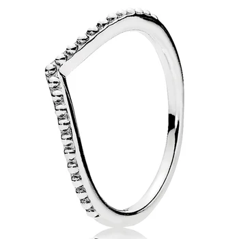 Autentické 925 Sterling Silver Ring Rose Zlatý Lesk Želanie Kosti Prsteň S Kryštálmi Pre Ženy Darček Šperky pandora