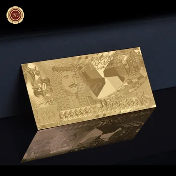 AAA Jedinečné Farebné Zlato, Bankovky Vysokej Kvality 24K Gold Bahrajn Bill Bankoviek .999 Zlato Papierové Bankovky Darček pre Zbierok