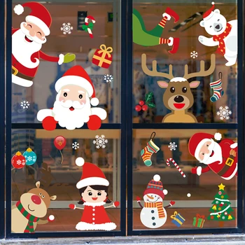 DIY Vianočné Okno Nálepky Vzor Noel Darčeky, Vianočné Dekorácie pre Domov Ozdoby Navidad Dekor 2021 Nový Rok