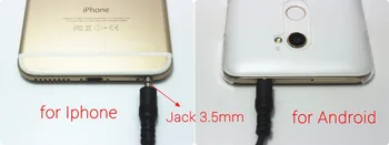 Flexibilné Hrdla Mic jack 3,5 mm Mikrofón Covert Akustické Trubice Slúchadlo Pre Iphone6 Plus Huawei LG moblie telefón