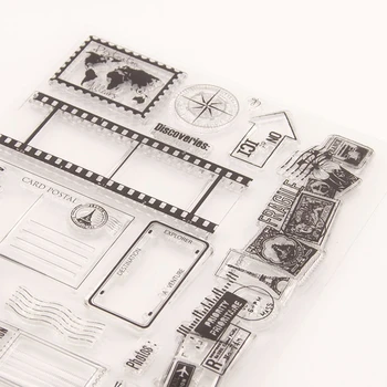 Vintage Poštovné Scrapbooking Jasné, Pečiatka Film Mapu Rezanie Ddies DIY Dekoratívne Hobby Papiernictvo Plavidlá Späť Do Školy Dodávateľa