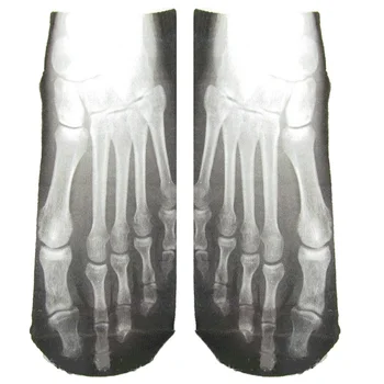 1 Pár Hallowmas Bežné 3D Vytlačené Low Cut Členok Kosti Bavlnené Ponožky pre Pánske/ Dámske vtipné ponožky