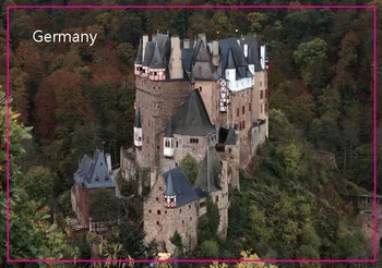 SOUVEMAG nad $12 Nemecko Burg Eltz Turistické najkrajších stredoveku Hrad Obdĺžnik Kovová Chladnička Magnet 5310