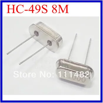 50pcs HC-49S 8M 8MHz 8 MHz (Pasívne Kremeň rezonátor HC-49S 49s Crystal Oscilátor Nové produkty a ROHS