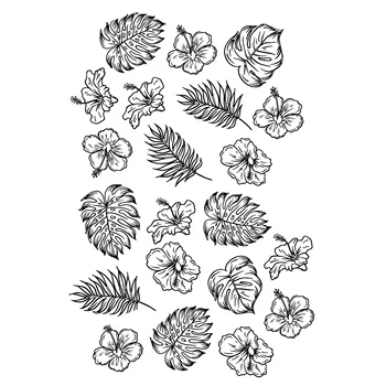 ZhuoAng Rôzne Kvety, Listy Jasné Známky Pre DIY Scrapbooking/Karty Tvorby/Album Dekoratívne Kremíka Pečiatka Remeslá