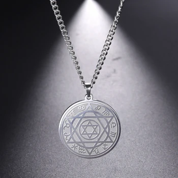 Zlatá Hviezda David Talizman Náhrdelník Šalamún Pentacle Amulet Prívesok Mužov z Nehrdzavejúcej Ocele Izrael Židovský Duchovný Šperky Dary