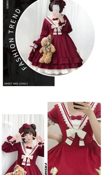 Ženy Šaty Lolita Kawaii Roztomilý Svadobné Šaty Dievča, Plesové Šaty, Lúk Princess Party Šaty Na Jeseň Cosplay Japonský Štýl Vestidos