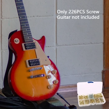 226pcs S Pružinami na Gitaru Skrutku Auta Sortiment Repair Tool Gold 9 Typov Pickguard Prenosné Na Vyzdvihnutie Praktické Tuner Kovov