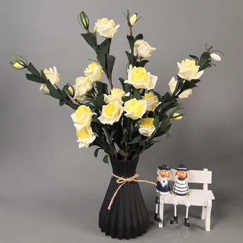 Plastové Kvetinové Vázy, Dekorácie Domov Biela Vázy Imitácia Keramická Váza Kvetináče Dekorácie, Nordic Štýl Kvetinové Koše