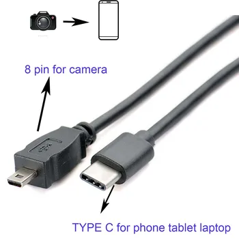 TYP C OTG KÁBEL PRE pentax Optio S55 S5i S5z S6 S60 S7 T10 T20 T30 W10 W20 W30 kamery do telefónu upraviť obraz, video
