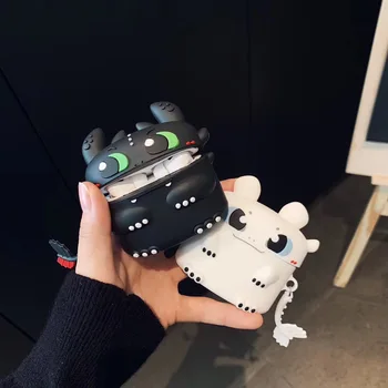 3D animovaný Monster Silikónové puzdro pre Airpods Pro Bezdrôtové Slúchadlá Prípade Airpods 1 2 Nabíjanie obal pre Airpods Pro Prípade