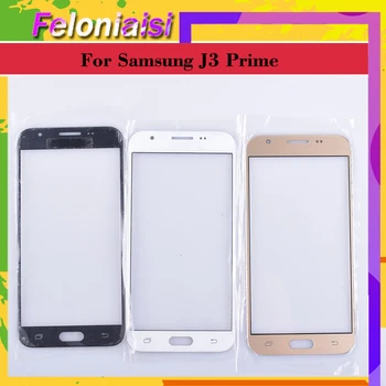 10Pcs/veľa Pre Samsung Galaxy J3 Prime J3 Objaví 2017 J327 SM-J327P GT-J327 Dotykový Displej Predné Sklo, Dotykový Panel LCD Horná