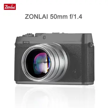 Zonlai 50mm F1.4 Manuálny Objektív pre Canon EF-M Fuji, Sony E-mount Micro 4/3 a6400 X-T3 X-T4 XS-10 X-E3 X-A2 Mirrorless Fotoaparátu