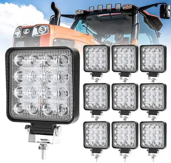 OKEEN 10 Ks LED Pracovné Svetlo 48W Bodové LED Svetlo, Bar na Traktor Offroad Truck 4WD ATV, UTV SUV Jazdy Lampa Denných prevádzkových Svetlo