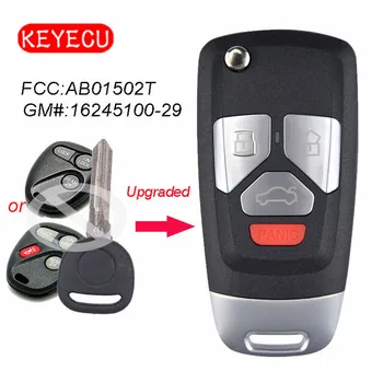 Keyecu Inovované Flip Diaľkové Auto príveskom pre Buick Chevrolet GMC 315MHz ID46 Čip FCC ID: AB01502T / P/N: 16245100-29