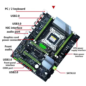 X79T X79 Turbo základná Doska LGA2011 ATX Kombá E5 2680 CPU 4pcs x Podporu 64GB pamäťových modulov DDR3 RAM 1600Mhz PC3 12800R PCI