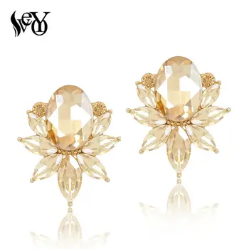 VEYO Populárne Luxusné Crystal Stud Elegantné Náušnice Šperky pre ženy Zbrusu Nový Dizajn najpredávanejších