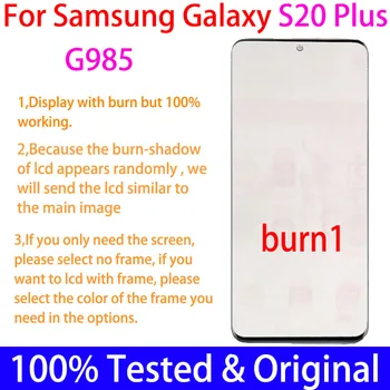 Pôvodné S20plus S Napáliť Tieň Pre Samsung galaxy S20 plus G985 Lcd Displej Dotykový Displej Digitalizátorom. Montáž Rámu náhradné