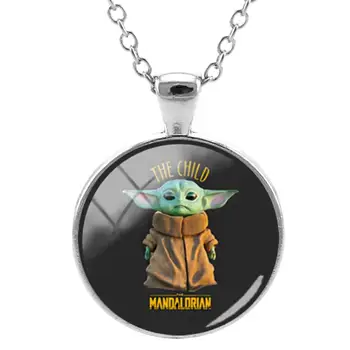 Disney Star Wars Charakter Foto Náhrdelník Prívesok S Jedinečným Dizajnom Dieťa Yoda Obrázok Obrázok Sklo Cabochon Šperky