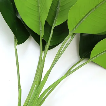 Umelé Banánové Listy Zelené Plastové Rastliny Domova Malý Umelý Strom Falošné Rastlín pre Tabuľku Záhradné Dekorácie