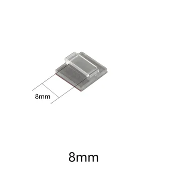 5 ks 4 Pin 8/10 mm Šírka PCB samolepiace Drôtom Zväzok Držiak Kábla Klipy Pre SMD 5050/3528 IP20 Non Vodotesný LED Pás