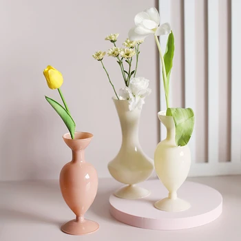 Jarrones decorativos moderno Sklo kvetinové vázy domáce dekorácie salon príslušenstvo terárium Nordic vázy Vaso para planta izba