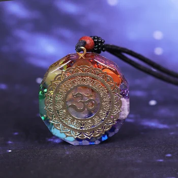 Orgonite Prívesok Om Symbol Náhrdelník Čakra Liečivú Energiu Náhrdelník Meditácie Šperky, Ručne Vyrábané Profesionálne Dropshipping