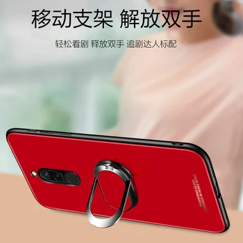 Pre Xiao Redmi 8 Prípade Luxusný Pevný Tvrdeného Skla So Stojanom Krúžok Magnet Ochranný Zadný Kryt puzdro pre xiao redmi 8a redmi8