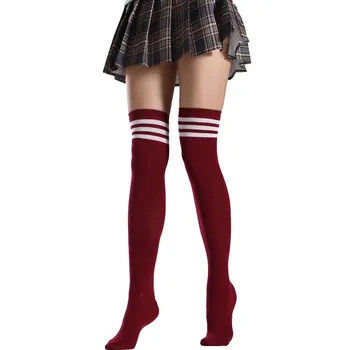 Kawaii Lolita Ponožky Ženy Nad Kolená, Pančuchy Tesný Výška Bavlna Cosplay Prekladané Študent Sexy Pančuchy Anime Príslušenstvo