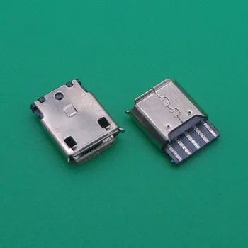 10pcs Typ B V8 Deformácii Okraji 5Pin USB Konektory Micro USB Konektor Samica Port Jack Chvost Plug Sockect Terminálov