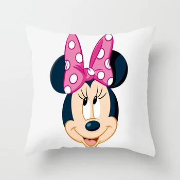 Mickey Mouse, Minnie Cartoon Vankúš Disney Hodiť Vankúš Mickey Minnie Donald Duck Daisy Goofy Textilné Vankúš 45x45cm