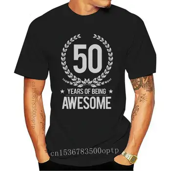 2019 Vytlačené Mužov Tričko Bavlna, Krátky Rukáv 50. Narodeniny (50 Rokov Je Úžasné) T-Shirt Ženy tričko