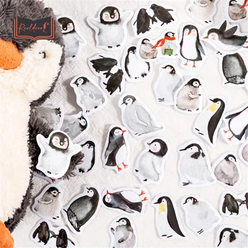 45pcs Roztomilý Kreslený Zvieratá Penguin Nálepky na kancelárske potreby DIY Scrapbooking Strane Účtu Vestník Dekorácie Kancelárske potreby