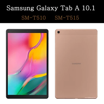 Funda Samsung Galaxy Tab 10.1 2019 SM-T510 SM-T515 Tablet Prípade, Stojan, Držiak Ochranné Coque Flip Cover + Tvrdené Sklo Film
