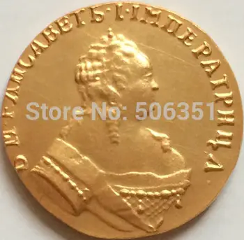 24K pozlátený 1752 ruskej zlaté mince, kopírovanie