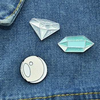 Nové kreslené gem odznak tvorivé crystal fashion kovové smalt brošňa malé kúzlo ženskej módy klope batohu šperky darček