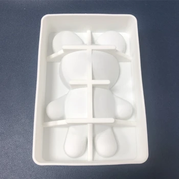Silikónové Formy Bear 3D Tortu Mousse Plesne Ice Cream Mouler Na Pečenie Zásobník Čokoláda Dezert Pan Cake Zdobenie Nástroje