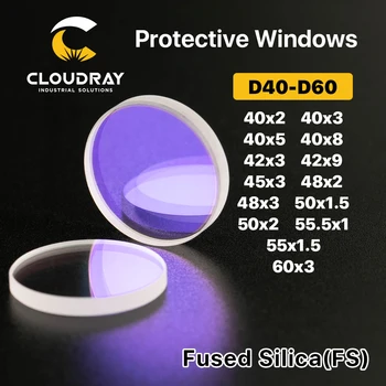 Cloudray Laser Ochranné Windows D40 - D60 Série Quartz kremenného pre Rezanie Vlákien Zvárací Stroj 1064nm