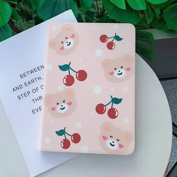 Cherry Plyšového Medveďa Ovocie Jahody Mäkké Tablet Ochranné puzdro Pre iPad Vzduchu 1 2 3 Mini 4 5 Pro 2017 2018 2019 2020 Kryt