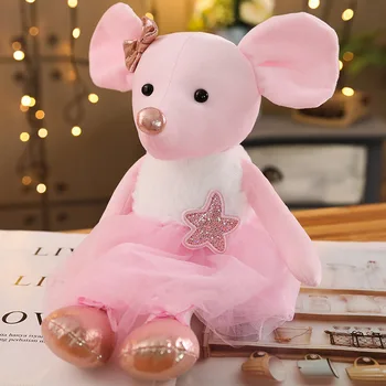 Roztomilý Balet Myši Plyšové Hračky Krásne Kúpacie Oblečenie Zvierat Myš Bábiky, Plyšové Mäkké Dieťa Prst Hračky pre Deti Vianočné Darčeky 42cm