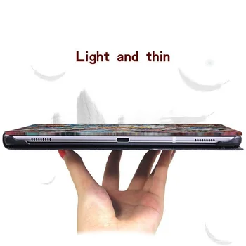 Anti-nečistoty Prípad Tabletu Samsung Galaxy Tab S6 Lite P610 P615 Gold List Vzor Kožené Stojan, Kryt Prípade, 10.4 Palcov + Pero