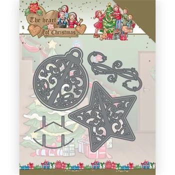 Vianočné Zvony a Hviezdy Rezanie Zomrie Na Karte Album Paper Craft Nôž Plesne Čepeľ Punč Blany 2021 Nové Žiadne Známky