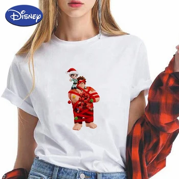 Disney Wreck-It Ralph T Košele Ženy Vianočné Vanellope Roztomilý tričká pre Dievčatá Y2k Módne Estetické Oblečenie USA Dropshipping
