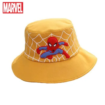 Disney 11-6 ročných Detí Rybár Klobúk Marvel Cartoon Spiderman Hrniec Klobúk Jesenné Výlet Slnečník Mužov a Ženy, Baby, Klobúk