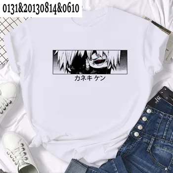 Japonské Anime Tokio Vlkolak Vytlačený T Shirt Ženy Manga Kaneki Ken T-shirt Lete Bežné Tričko Krátky Rukáv Top Tees Mužov