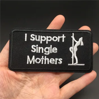 I Podpora slobodných Matiek Veľkosť: 10x5.3 Výšivky Patch Žehlička na Prúžok na Oblečenie Odznak Šitie Nálepky Dekorácie DIY Nášivka