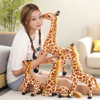 Nový Príchod Simulácia Žirafa Plyšové Hračky, Plyšové Mäkké Reálnom Živote Zvierat Bábiky Kawaii Hračka pre Deti, Narodeniny Dekor