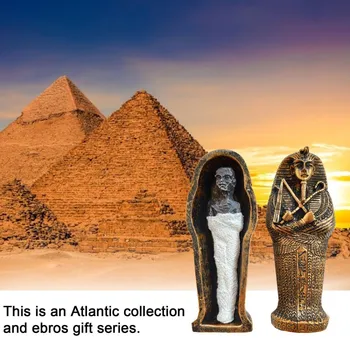 Živica Egypt-Múmia Figúrka Model Sochy Miniatúrne Egyptský Kráľ Sandplay Dekor Miniatúrny Model Domáce Dekorácie Zberateľ Model